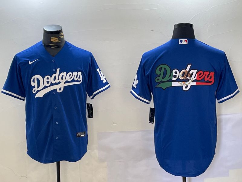 Men Los Angeles Dodgers Blank Blue Game 2024 Nike MLB Jersey style 10172